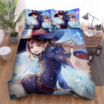 Little Witch Academia Kagari Atsuko Flying In The Air Bed Sheets Spread Duvet Cover Bedding Sets