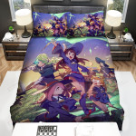 Little Witch Academia Witches In The Sky Artwork Bed Sheets Spread Duvet Cover Bedding Sets