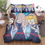 Little Witch Academia The Trio With Fireworks Bed Sheets Spread Duvet Cover Bedding Sets