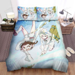 Little Witch Academia Kagari Atsuko & Diana Cavendish In White Costume Bed Sheets Spread Duvet Cover Bedding Sets