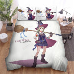 Little Witch Academia Diana Cavendish With Flying Broom Bed Sheets Spread Duvet Cover Bedding Sets