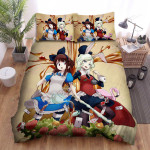 Little Witch Academia Akko & Diana In Alice In Wonderland Costumes Bed Sheets Spread Duvet Cover Bedding Sets