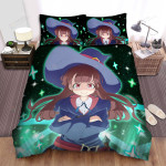 Little Witch Academia Kagari Atsuko Casting Spell Bed Sheets Spread Duvet Cover Bedding Sets