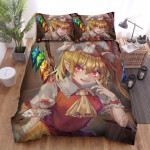 Touhou Flandre Scarlet With Blood On Her Face Bed Sheets Spread Duvet Cover Bedding Sets
