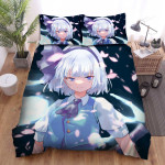 Touhou Konpaku Youmu In Falling Sakura Bed Sheets Spread Duvet Cover Bedding Sets