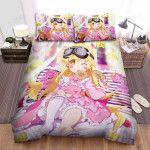 Monogatari Oshino Shinobu In Pink Sleeping Dress Bed Sheets Spread Duvet Cover Bedding Sets
