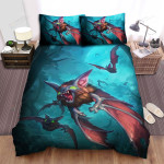 The Wild Animal - The Bat Flying In The Forest Bed Sheets Spread Duvet Cover Bedding Sets