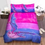 The Wild Animal - The Bat Flying On The Colorful Flag Bed Sheets Spread Duvet Cover Bedding Sets