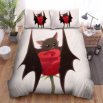 The Wild Animal - The Bat Hugging A Rose Bed Sheets Spread Duvet Cover Bedding Sets