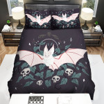 The Wild Animal - The White Bat And Skulls Bed Sheets Spread Duvet Cover Bedding Sets