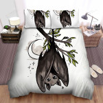 The Wild Animal - The Bat Hand Drawn Style Bed Sheets Spread Duvet Cover Bedding Sets