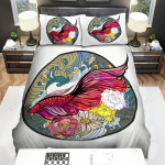 The Betta Fish And Flowers Artwork Bed Sheets Spread Duvet Cover Bedding Sets