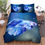 The Blue Betta In The Water Art Bed Sheets Spread Duvet Cover Bedding Sets