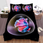 The Betta In The Bubble Illustration Bed Sheets Spread Duvet Cover Bedding Sets