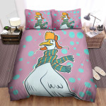 The Goose Wearing Hat And Scarf Bed Sheets Spread Duvet Cover Bedding Sets