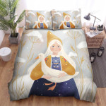 The Farm Animal - The Girl Carrying Her Goose Artwork Bed Sheets Spread Duvet Cover Bedding Sets