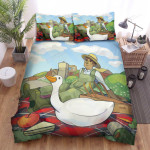 The Farm Animal - The Goose Character Art Bed Sheets Spread Duvet Cover Bedding Sets