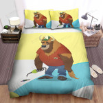 The Wild Animal - The Bison Working For A Gas Station Bed Sheets Spread Duvet Cover Bedding Sets