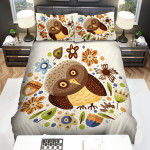 The Wildlife - The Owl In The Leaves Circle Bed Sheets Spread Duvet Cover Bedding Sets