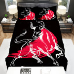 The Red Buffalo Standing Art Bed Sheets Spread Duvet Cover Bedding Sets