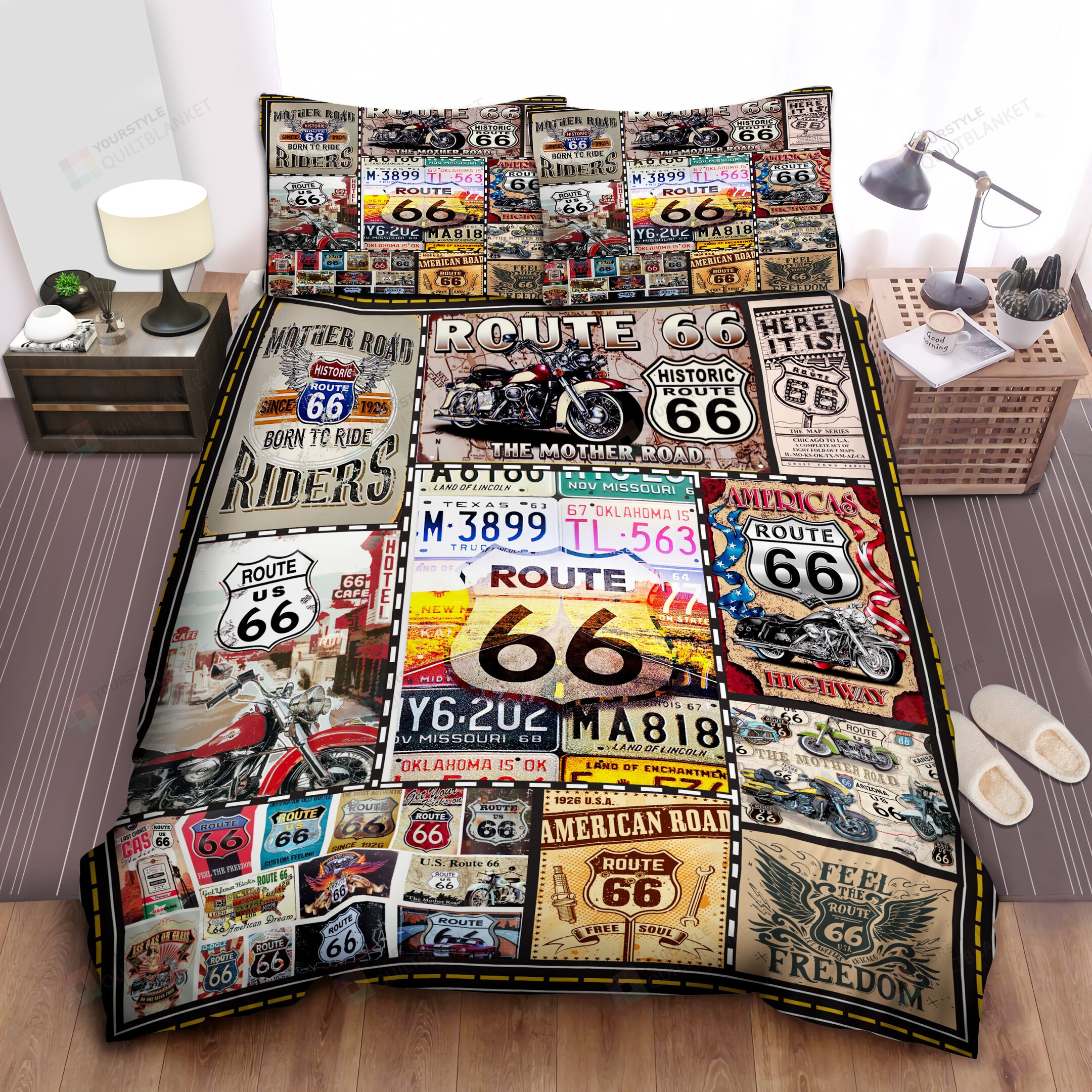 Route 66 The Mother Road Quilt Bet Set