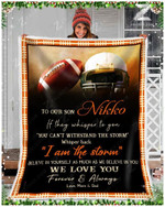 Custom Blanket - Football - To Our Son Nikko