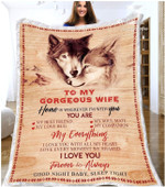 Mk - Blanket - Wolf - Gorgeous Wife - Home Is Wherever I'M With You
