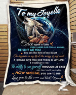 Customized Wolf Blanket - To My Joyelle - I Asked God