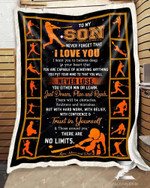 Customized Baseball Blanket - To My Son - Trust In Yourself