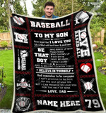 Blanket - Baseball - To My Son - Be That Boy