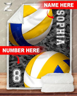 Custom Blanket - Volleyball - Volleyball Camo