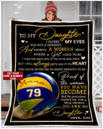 Blanket - Volleyball - To My Daughter - Proud Of You