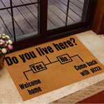 Do You Live Here Doormat Funny Door Mats Outdoor Entrance Mat For House Gift - 1