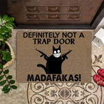 Crazy Cat Madafakas Definitely Not A Trap Doormat Funny Cat Welcome Mat Inside Outside - 1