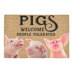Pigs Welcome People Tolerated Doormat - 1