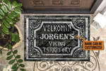 Personalized Velkomin Jorgens Viking Territory Customized Doormat - 1