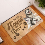Alaskan Malamute Dogs Are Family In This House Doormat - 1
