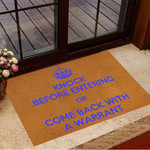Come Back With Warrant Doormat Welcome Doormat Outdoor Home Decor - 1