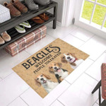 Beagle Beagle Welcome People Tolerated Doormat DHC04064593 - 1
