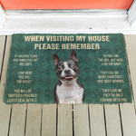 Boston Terrier House Rules Doormat DHC04061895 - 1
