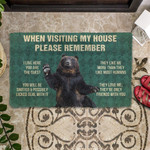 Black Bears House Rule Doormat DHC04061954 - 1