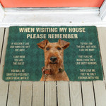 Airedale Terrier Dogs House Rules Doormat DHC04062308 - 1