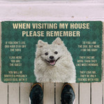 American Eskimo Dogs House Rules Doormat DHC04062284 - 1