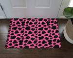 Black And Hot Pink Cow CL19100040MDD Doormat - 1