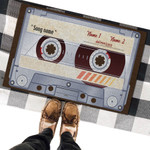Custom Name Song Name And Date Radio Cassette Tape Vintage Retro Doormat - 1