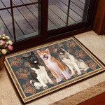 Akita Flower Paw Dog Doormat DHC04062389 - 1