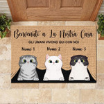 Benvenuti A La Nostra Casa Funny Personalized Cat Doormat DHC04061759 - 1