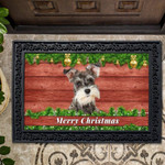 Christmas Barnwood Miniature Schnauzer Doormat DHC04063337 - 1