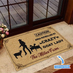 Crazy Goat Lady Personalized Doormat DHC0706632 - 1