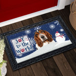 Christmas Snowflakes Basset Hound Doormat DHC04063345 - 1